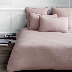 SONIA RYKIEL PARIS "RUE JACOB POPPY RED" SEARSUCKER EURO EUROPEAN SHAM - NEW